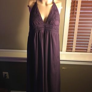 NWT Lucky Brand Spring Summer Purple Cotton Dress